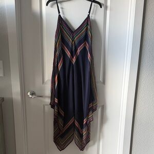 Multicolor Tribal Pattern Handkerchief Dress